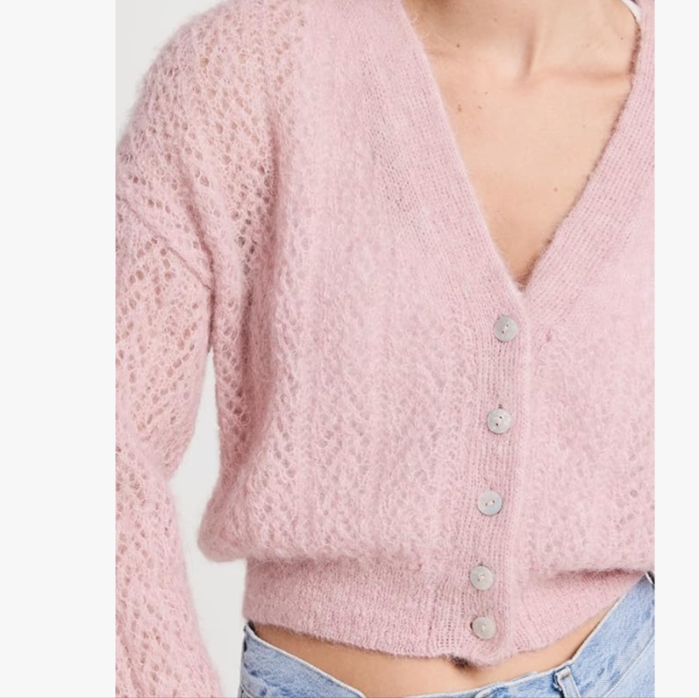 $148 Free People Ameila Cardigan in Mauve Moon.   Size M